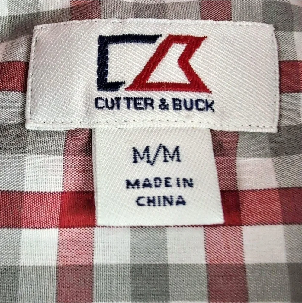 Cutter and Buck Iowa State University Plaid Button Down Long Sleeve Shirt Size M - Picture 2 of 8